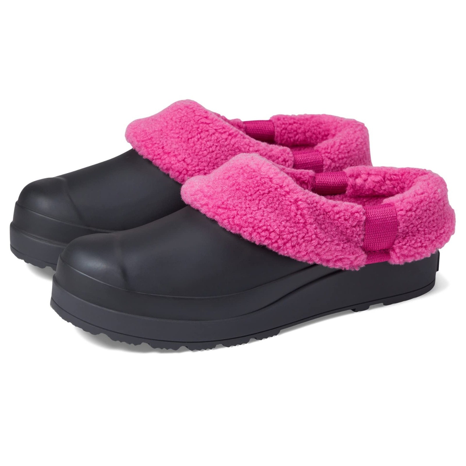 Hunter Play Sherpa Womens Size 10 Insulated Clog - Black / Prismatic Pink